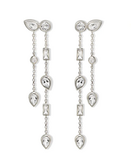 Anzie | Cleo Eliana Double Chain Chandelier Earrings Silver