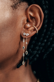 Anzie | Cleo Eliana Double Chain Chandelier Earrings Silver