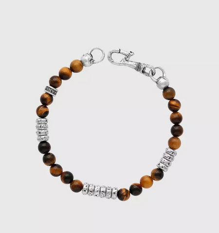 John Varvatos  | Simit Beaded Bracelet - Tiger's Eye