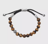 John Varvatos  | Cabochon Tiger's Eye Beads Bracelet