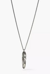 John Varvatos  | Silver Feather Necklace