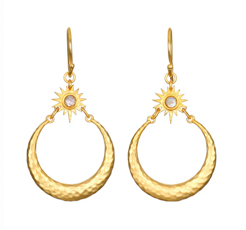 Satya | Stellar Sisterhood Moonstone Hoops