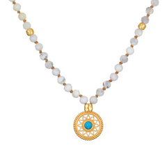 Satya | Step Into Self White Opal Mandala Mala