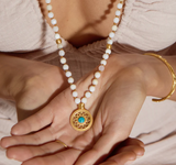 Satya | Step Into Self White Opal Mandala Mala