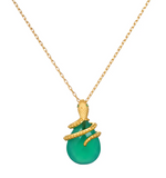 Satya | Guiding Energy Green Onyx Snake Necklace