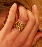 Satya | Ebb and Flow Chakra Stacked Statement Ring