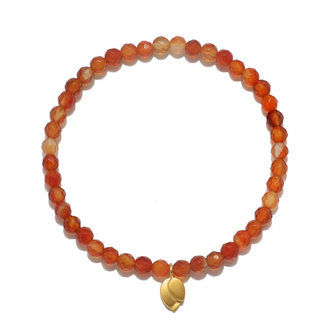 Satya | Rooted in Strength Lotus Carnelian Gemstone Bracelet