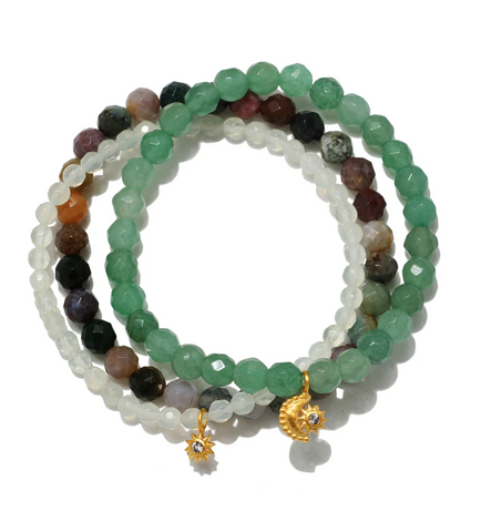 Satya | Manifest Peace Gemstone Bracelet Set