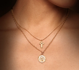 Satya | Unwavering Faith Garnet Cross Necklace