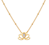 Satya | Cultivate Intuition Lotus Moonstone Necklace