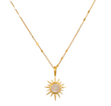 Satya | North Star Moonstone Starburst Necklace