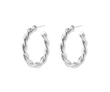 Leah Alexandra | Twist Hoops Silver