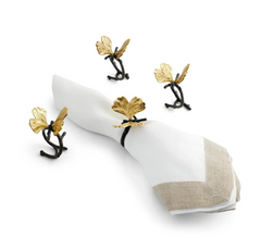 Butterfly Ginkgo Napkin Ring Set