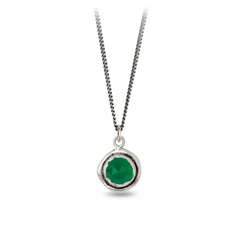 Pyrrha | Green Onyx Faceted Stone Talisman