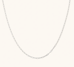 Leah Alexandra | Flat Drawn Chain Necklace - Silver