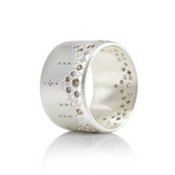 Adel Chefridi | Champagne Diamonds Wide Silver Band