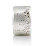 Adel Chefridi | Champagne Diamonds Wide Silver Band