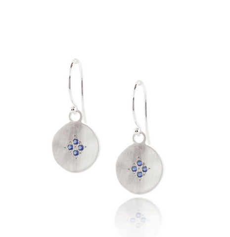 Adel Chefridi | Four Star Wave Blue Sapphire Earrings