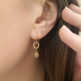 Anne Sportun | 18k gold Heart Gemstone Briolette Earrings