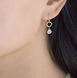 Anne Sportun | 18k gold Heart Gemstone Briolette Earrings
