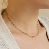 Anne Sportun | Rainbow Sapphire Briolette Tied Necklace