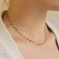 Anne Sportun | Rainbow Sapphire Briolette Tied Necklace