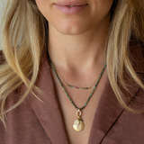 Anne Sportun | Gemstone Charm Clasp Necklace, Sakota Emerald