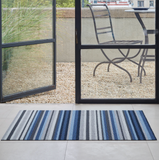 Chilewich | Horizon Stripe Shag Mats - Deep Sea 2'x3'