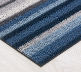 Chilewich | Horizon Stripe Shag Mats - Deep Sea 2'x3'