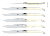 Forge De Laguiole | Table knives, high polished finish with Bone handle, set of 6