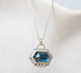 Kat Cadegan | Laine - London Blue Topaz & Diamond necklace