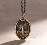 Pyrrha | Lighthouse Bronze Talisman Necklace