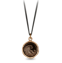 Pyrrha | Bronze Wave Talisman Necklace
