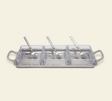 Match | Crudité Tray With Handles & Crystal Inserts