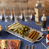 Match | Crudité Tray With Handles & Crystal Inserts