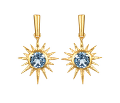 Satya | North Star Blue Topaz Starburst Earrings