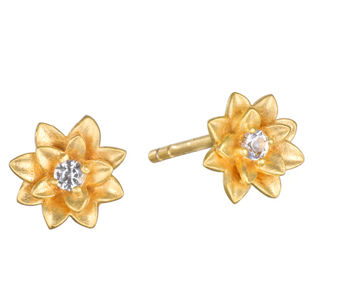 Satya | Soul Renewal Gold Lotus Earrings