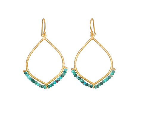 Satya | Healing Journey Turquoise Lotus Petal Earrings