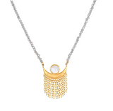 Satya | Scattering Stardust Labradorite Moon Fringe Necklace
