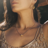 Satya | Scattering Stardust Labradorite Moon Fringe Necklace