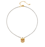 Satya | Scattering Stardust Labradorite Moon Fringe Necklace
