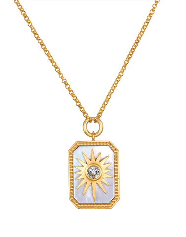 Satya | Returning Light Mother of Pearl Sun Necklace