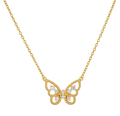Satya | Enduring Hope White Topaz Butterfly Necklace