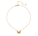 Satya | Enduring Hope White Topaz Butterfly Necklace
