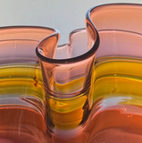 Fascapple glass | "Sunset" Wavy bowl