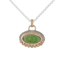 Kat Cadegan | Alice - Green Tourmaline & Diamond Necklace