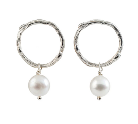Eles | Flower bud large circles with pearl