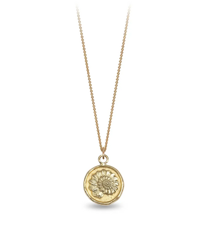 Pyrrha | "Becoming" 14K Gold Talisman necklace - Unveiled