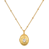 Satya | Lotus Birthstone Locket Necklace