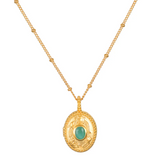 Satya | Lotus Birthstone Locket Necklace